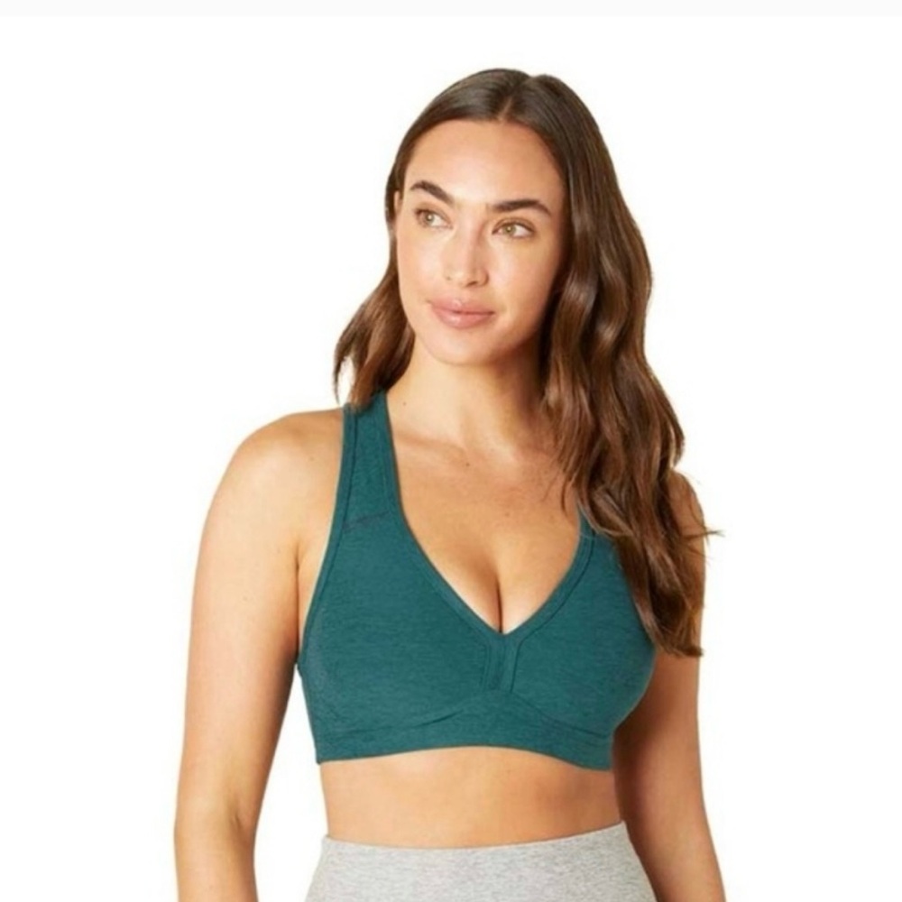 Beyond Yoga Lift Your Spirits Sports Bra Women's XS Teal Blue Green Soft Stretch - Picture 3 of 10